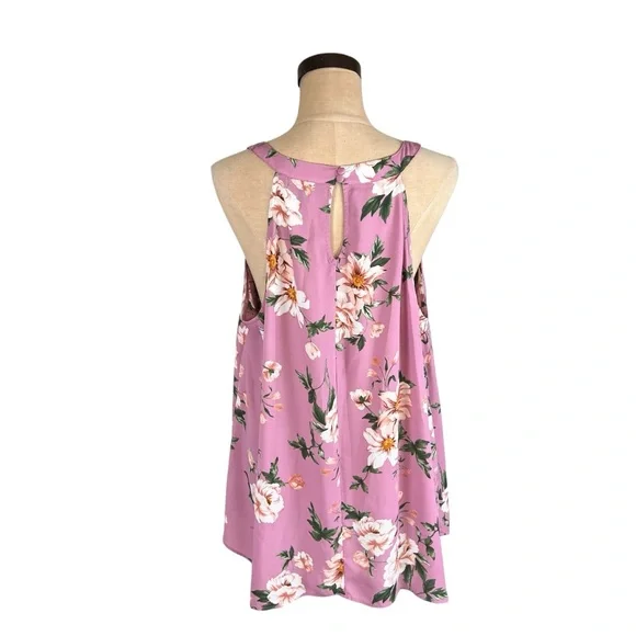 Torrid Georgette Floral Goddess Blush Pink Tank top SZ 2X - Picture 4 of 8